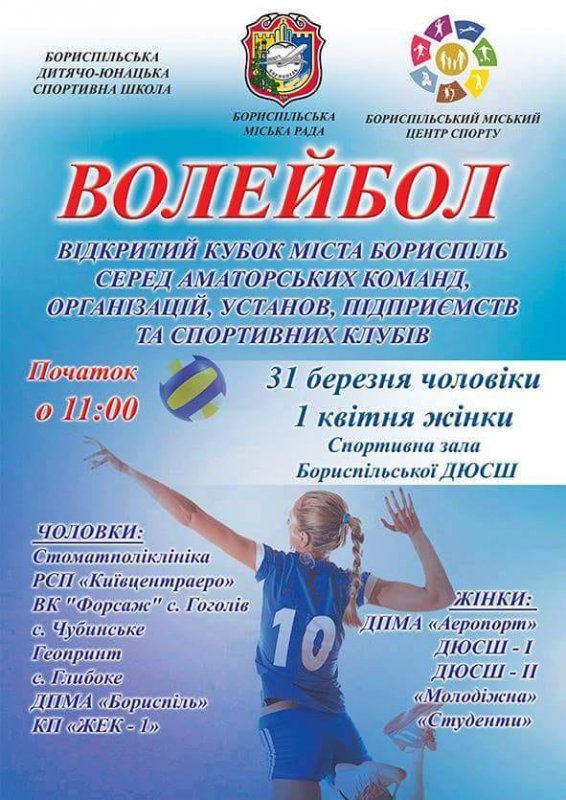 Відкритий кубок Борисполя з волейболу!