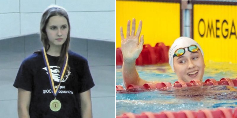 Плавчиня Софія Бут із медаллю чемпіона України Плавчиня Софія Бут із медаллю чемпіона України