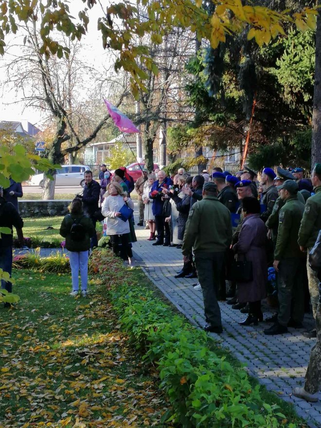 В Борисполі відбувся мітинг з нагоди Дня захисників та захисниць України