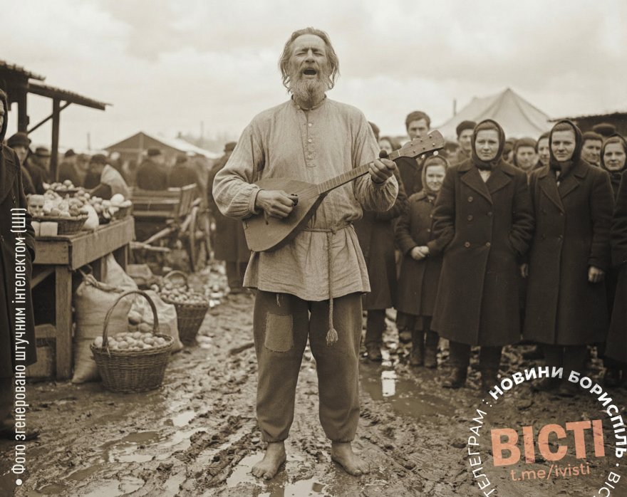 Згадуємо історію: Бориспільський «кобзар Борис» Згадуємо історію: Бориспільський «кобзар Борис»